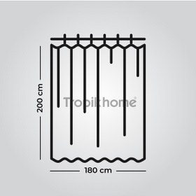 Resim Tropikhome Sarı Banyo Perdesi Askı Hediyeli 180x200cm Tek Kanat Duş Perdesi, Renkli Banyo Duş Perdesi 