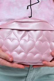 Resim ICONE BAG Çocuk Kalp Kapitone Detaylı Bel Çantası Pembe 