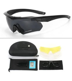 Resim Ess Taktikal 3 Lensli Polarize Gözlük / Tactical Gözlük / Taktik Koruma Gözlüğü 
