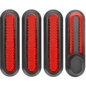 Resim Lemestar Elektrikli Scooter Işıklı Koruyucu Kapak Seti - 4 Adet Reflektörlü Plaka, 8 Vida, Gece Güvenliği Artırıcı, Su Geçirmez, Dayanıklı, Kırmızı 