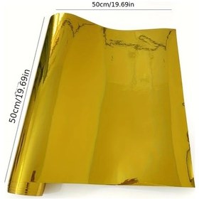 Resim Willowhaven 50x50cm Esnek Elektrokaplama Altın Renkli Vinil Oto Film Kaplama 