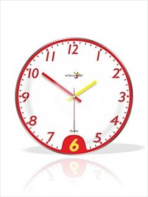 Resim Büyük Sarı Kırmızı Beyaz Bombe Camlı Sessiz Hediyelik Ev Ofis Çocuk Odası Mutfak Okul Duvar Saati 