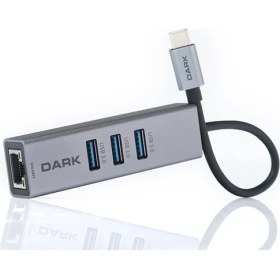 Resim Dark DK-AC-U31X3GL USB3.1 Type-C - 3xUSB3.0HUB+ Gigabit Ethernet 