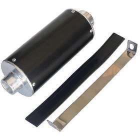 Resim 28 Mm Motosiklet Egzoz Borusu Susturucu Kelepçe Borusu Escape Moto 110 125cc 150cc Pit Pro Atv Motosiklet Atv Scooter Siyah 