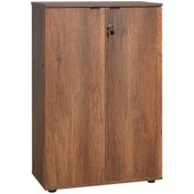 Resim Adore Mobilya Rio 3 Raflı Kapaklı Kitaplık-koyu Ceviz(OSLO CEVİZ) 72x109x34 Cm (GXYXD) 