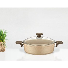Resim Gülsan Safran Granit 26Cm Basık Tencere 