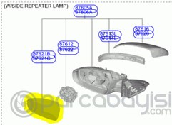 Resim Kia Ceed Ayna Camı Sol Orjinal | 87611J7030 