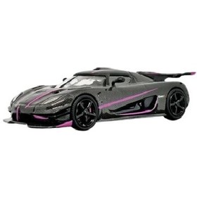 Resim Charge 1:64 Koenigsegg Bir Karbon Fiber Pres Döküm Model Araba 
