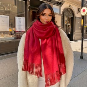 Resim Lüks Bohemian Kuzu Yünü Eşarp - Sonbahar ve Kış için Yumuşak, Sıcak ve Zarif Püskül Şal | Çok Yönlü Düz Renk, Rüzgar Geçirmez ve Dekoratif, Bohem Tarzı Eşarp | Zarif Püskül Tasarımı | Yün Dokusu 
