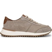 Resim Tamer Tanca Erkek Hakiki Deri Bej Süet Sneakers & Spor Ayakkabı 870 1345 Erk Ayk Y25 Bej Suet Bej 