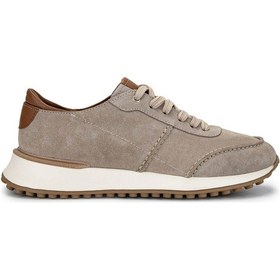 Resim Tamer Tanca Erkek Hakiki Deri Bej Süet Sneakers & Spor Ayakkabı 870 1345 Erk Ayk Y25 Bej Suet Bej 