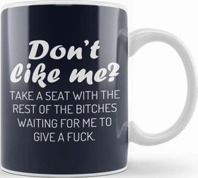 Resim Don T Like Me Angsty Slogan Kupa Bardak Porselen 