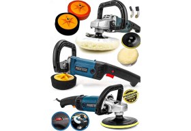 Resim Proxtech Premium Profesyonel 6 Kademeli Devirli Sünger Setli Zımpara Pasta Cila Polisaj Makinesi Ful Paket 