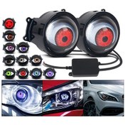 Resim Oldfriend Oprah 2in1 Evrensel Araç Dinamik Şeytan Gözü Led Işık 33 Model 12-36v Atmosfer Aydınlatma Kiti 
