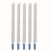 Resim 5 adet T318A 132mm Toplam Uzunluk Uzatılmış Eğik Testere Bıçakları Yüksek Karbon Çelik (Paketleme ve Testere Bıçağı Konumları ve Renk Rastgele) 