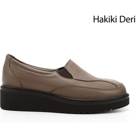 Resim Gönderi(R) Gönderi R Vizon Antik Dolgu Taban Hakiki Deri Ayakkabı Vizon 