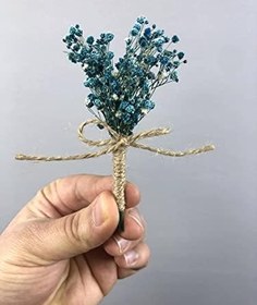 Resim Mavi Cipsolu Damat Yaka Çiçeği 5 Adet 