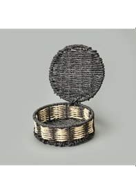 Resim Living Elegant Curves Dekoratif Saklama Kutusu - Siyah / Beyaz - 15x5 Cm Çok Renkli 