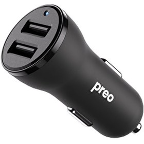 Resim Preo 12w 2x Usb-a Araç Şarjı Siyah 