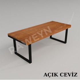 Resim deryawood Raweyn Masif Ahşap Ribes Toplantı Masası 110*260*76 Cm 