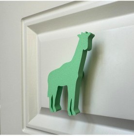 Resim Pomerol Yeşil Zürafa Dolap Kulpu - Çocuk Odası, Mutfak Ve Banyo İçin Modern, Şık Ve Dayanıklı Mobilya Kulp 