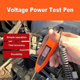 Resim Aesco Huıop Elektrikçi Araçları, 5-32V Voltaj Test Cihazı LCD Dijital Ekran Elektrik Devresi Test Cihazı Voltaj Güç Test Kalem Prob Dedektörü Otomotiv Tarama Aracı 