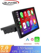 Resim Sunask Sn-7001a 7inç Android 2gb Ram 32gb Hafıza Tek Din Carplay Multimedya Oto Teyp Wi-fi Park Kamera 