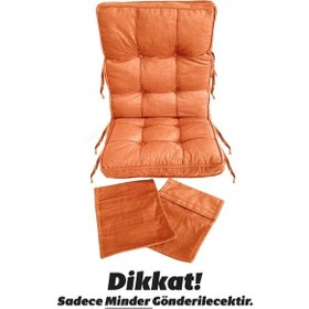 Resim Reyo Home Sallanan Sandalye Minderi Kapitone Çift Cepli Kiremit 