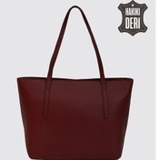 Resim Hakiki Deri Kadın Omuz Çantası Bordo Smr6425 Bordo 