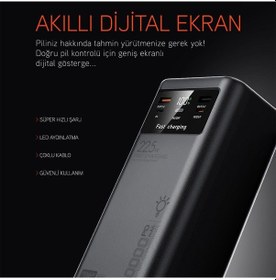 Resim Powerway Pd50 50.000mah 22.5w Süper Hızlı Şarjlı Powerbank Siyah 