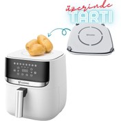 Resim Yasomi Y55 Tartı Özellikli Beyaz 5.7l-6 Litre 1700w Airfryer Fritöz 