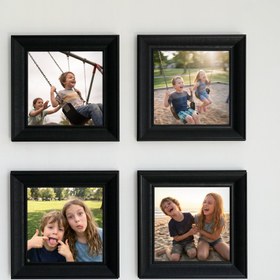 Resim "Güzel Anılar Köşesi" Kişiye Özel Siyah Çerçeveli Fotoğraf Kolajı Seti - 2 Cm / 6 Adet 