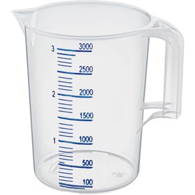 Resim BlackBird Home Sert Plastik Şeffaf Maşrapa 3000ml Ölçekli 