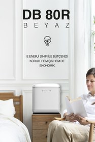 Resim Dijitsu DİJİTSU DB80RWH RETRO BEYAZ MİNİ BUZDOLABI 