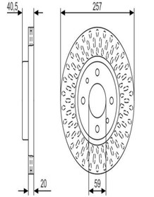 Resim Bosch 0986479w68 Fren Diski On Havali 257.4 Mm 0060806137 51749124 (WH322376) (FİYAT:2 ADET İÇİNDİR) 