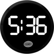 Resim Serfhyff Araba Iç Mekan Saati Araba Saati Yuvarlak Alaşım Dokunmatik Aydınlatmalı Dijital Saat (Yurt Dışından) 