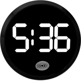 Resim Serfhyff Araba Iç Mekan Saati Araba Saati Yuvarlak Alaşım Dokunmatik Aydınlatmalı Dijital Saat (Yurt Dışından) 