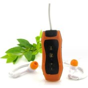 Resim Su Sporları İçin Ipx8 Su Geçirmez Mp3 Çalar - Fm Radyolu 4gb Şarj Edilebilir Yüzme Koşu Kulaklığı - Turuncu 