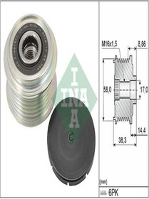 Resim İna 535029610 Alternator Kayis Gergi Rulmani-(HYUNDAİ: ACCENT-ELANTRA 1.6 10- İ10 1.0 11 (WR313423) 