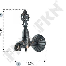 Resim Fkn Lüx Burmalı Bakır Eskitme Osmanlı Musluk 