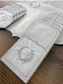 Resim Başak Krem Gümüş 12 Kişilik 37 Parça Amerikan Servis Runner Seti 