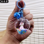 Resim Silver1 Gıoıo Yeni Sevimli Kedi Pençe Çapraz Giyinme Kurumi Bebek Araba Anahtarlık Büyük Kulak Köpek Çift Okul Çantası Hediye Anahtarlık Kolye (Yurt Dışından) 