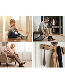 Resim AyrStore Buğz Kahverengi Metal Ayakkabı Çekeceği 