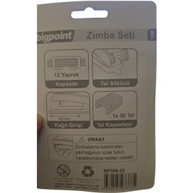 Resim Bıgpoınt Siyah Zımba Seti 