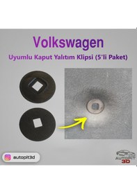 Resim Volkswagen Uyumlu Kaput Yalıtım Klipsi 5 Li Paket Kaput Yalıtım Klipsi 