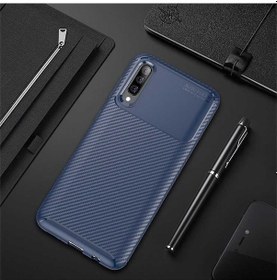 Resim Samsung Uyumlu Galaxy A50 Kılıf Kamera Çıkıntılı Karbon Fiber Dokulu Renk Atmaz Kapak Negro 