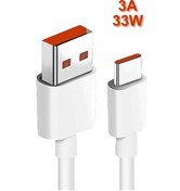 Resim Xiaomi Type-c Şarj Ve Data Kablosu 3a 33w 1 Metre Beyaz Turuncu Kablo 