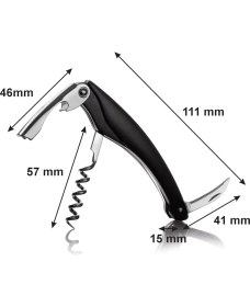 Resim Hepta Collection Vacu Vin Garson Tipi Tirbuşon Siyah 