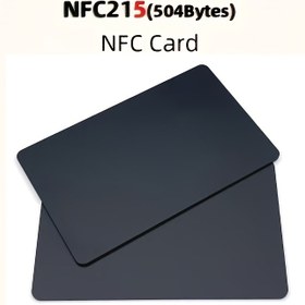 Resim 10 Adet Yeniden Yazılabilir Siyah NFC Etiketi - 215 Çipli, Programlanabilir NFC İş Kartı, Android ve Tüm Cep Telefonları ile Cihazlar İçin 