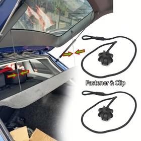 Resim 2'li Ayarlanabilir Araç Bagaj Parça Raf Kemerleri, Döner Top Tutucular, Dayanıklı Plastik Kordon, Çoğu Araç için Uyumlu, Tonneau Kapağı Parça Raf Dizisi 